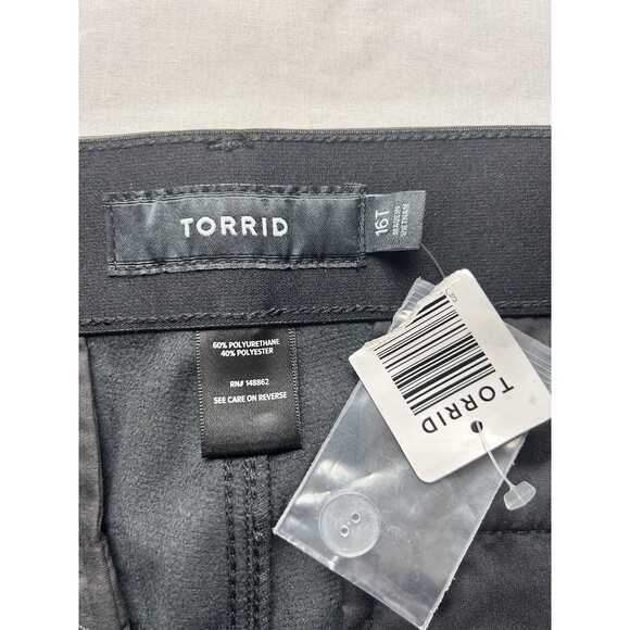 Torrid‎ Womens 16T Pintuck Trouser Boot High Rise Black Pant NWT - Picture 8 of 10